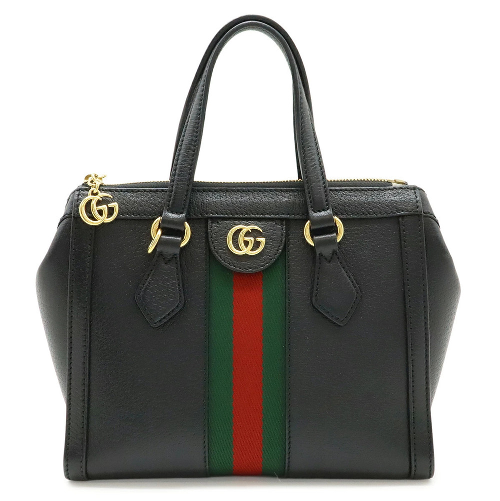 Gucci Ophidia Tote Bag Handbag Leather Black Strap